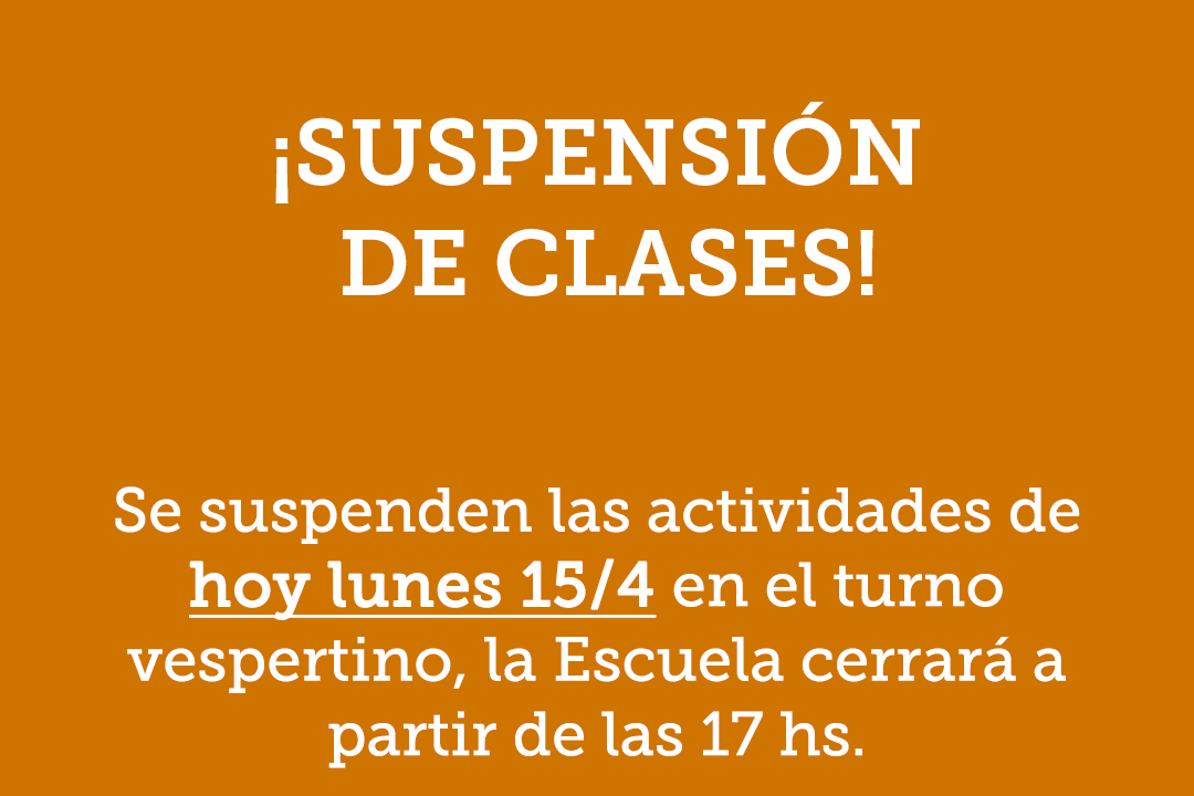 SUSPENSIÓN DE CLASES 15-4