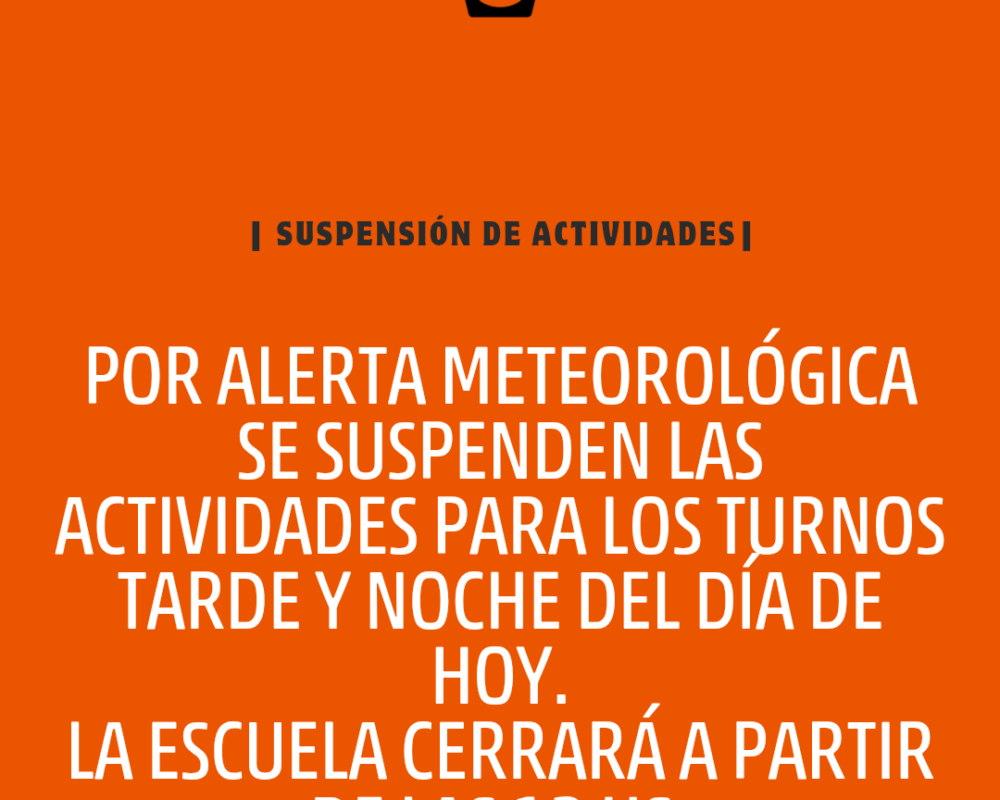 SUSPENSIÓN DE ACTIVIDADES 23/6