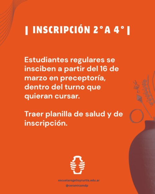 Lee más sobre el artículo INSCRIPCIÓN 2º a 4º